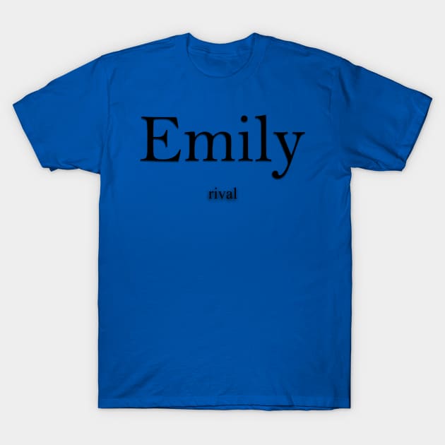 Emily Name meaning T-Shirt by Demonic cute cat